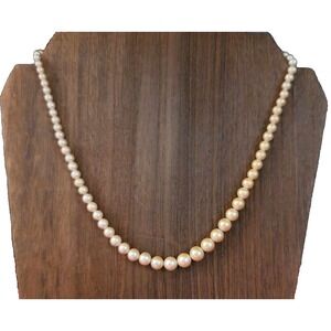 Vintage Marvella Faux Pearl Graduated Necklace